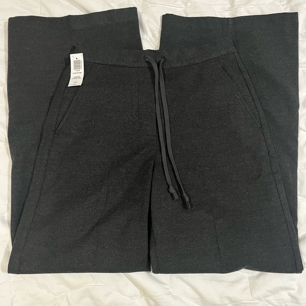 Babaton Dark Gray Drawstring dress slacks